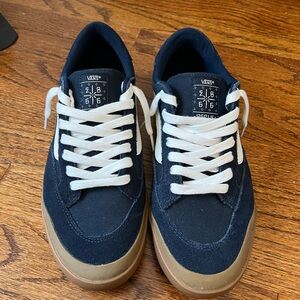Vans Men's Navy and Tan Waffle Control Pro Sneakers